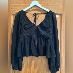 ANTHROPOLOGIE PEPLUM BLOUSE Size Medium